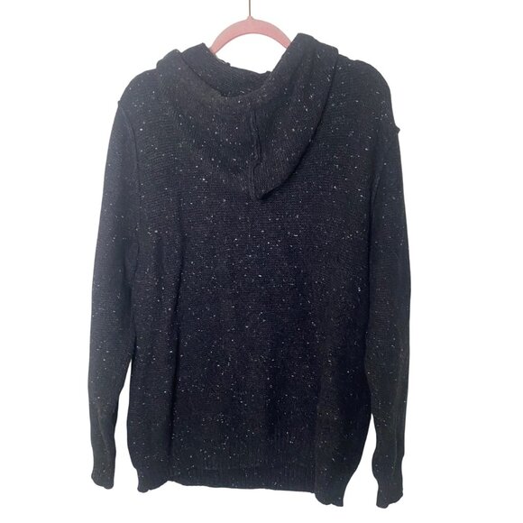 American Eagle Outfitters Wool Blend Hoodie Sweater Mens XL Black Pullover - Picture 3 of 11